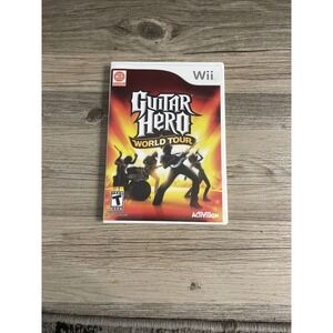 Guitar Hero: World Tour (Nintendo Wii, 2008) Complete Tested Works Mint Disc